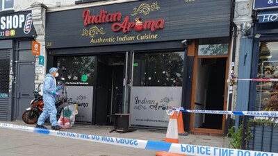 Six people were injured in the arson attack at the Indian restaurant. X