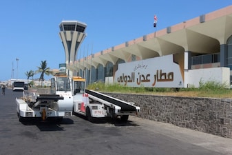 Aden airport in the Yemeni Red Sea port city (AFP)