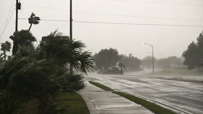 A road is seen empty as the strong winds of Hurricane Isaias hit Pensacola, Florida, on October 9, 2026. AFP