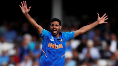 Bhuvneshwar Kumar, who last represented India in 2022, has been recalled to the national side for the upcoming five-match T20I series against New Zealand. Image: Reuters