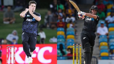 New Zealand's preparations for the upcoming five-match T20I series against India have been disrupted after Mark Chapman and Zak Foulkes were ruled out with injuries. Image: AFP