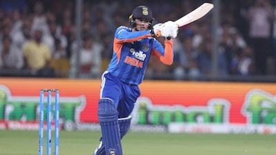 Abhishek Sharma continued his sensational rise in T20 cricket by smashing a quickfire 69 against the West Indies and breaking Suryakumar Yadav's record. Image: X/@BCCI