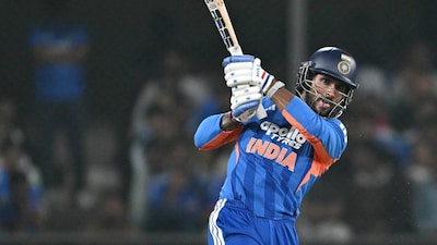 In the fourth T20I in Hyderabad, Tilak Varma is set to enjoy a special moment by taking the field as India's vice-captain in front of his home crowd. Image: AFP