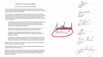 The White House memo that shows the apparent spelling mistake which has made "United States" as "Unites States". Image Courtesy: X