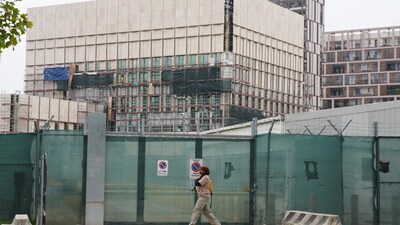 A view of the construction site of the new US Consulate in Milan, Italy. AP