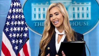 New White House Press Secretary Katie Zacharia holds her first press briefing at the White House in Washington, DC, US, October 13, 2026. File Image/Reuters