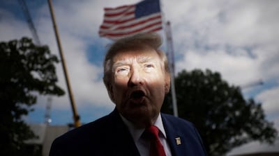 US President Donald Trump speaks to reporters as he departs the White House for Joint Base Andrews en route to Dalton, Georgia, on the South Lawn of the White House in Washington, DC, US, October 16, 2026. Image- AFP
