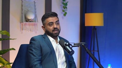 Captain Smit Machchhar during his appearance on the Bonafide Banter with Zalak Mata podcast. The interview, recorded months before the flydubai cockpit crisis, has resurfaced following the dramatic incident. (Image/Youtube screengrab)