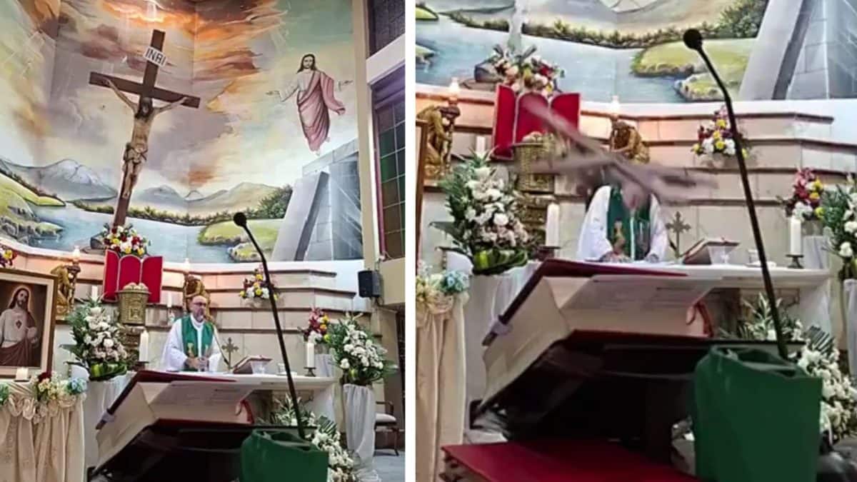 Catholic priest dies after wooden crucifix falls on him during livestreamed Mass in Ecuador