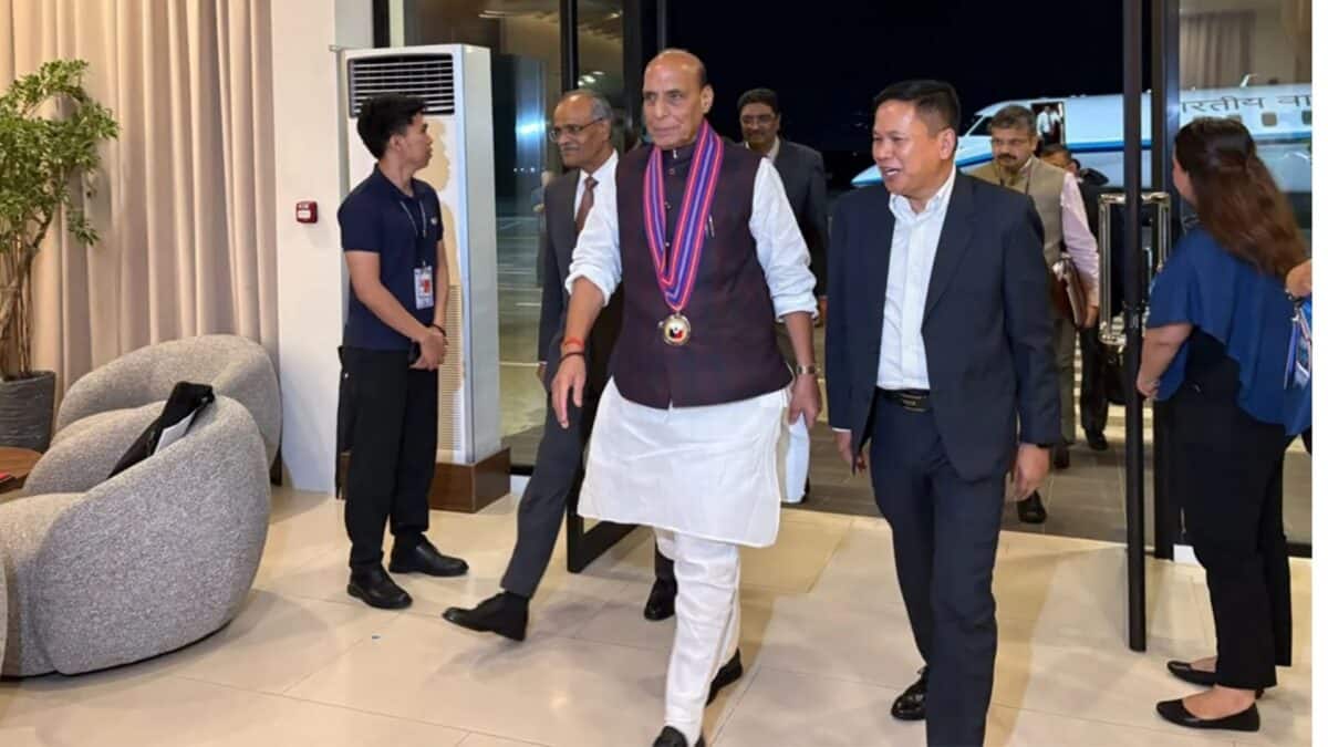 Rajnath Singh arrives in Philippines for 13th Asean Defence ministers’ meeting-plus