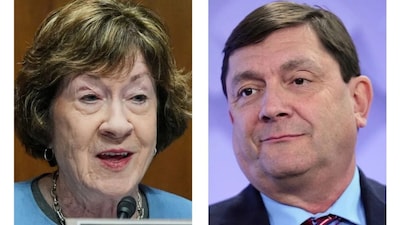 Republican Senator Susan Collins and her Democratic challenger, Troy Jackson, are competing for Maine’s US Senate seat (Photo: AP)