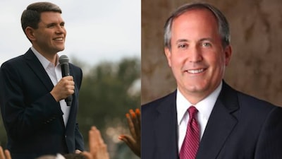 Democratic state Representative James Talarico(L)and Republican Attorney General Ken Paxton ® (Photo: Campaginig website)