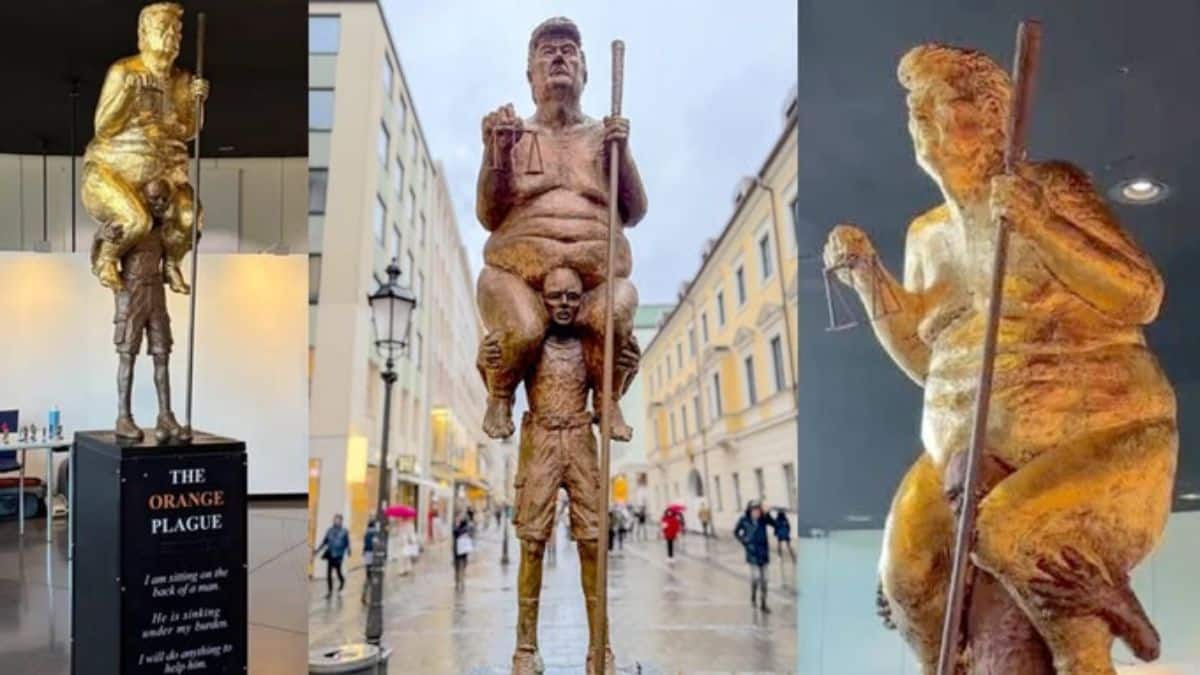 ‘The Orange Plague’: Why a naked gold Trump statue was unveiled at the ...