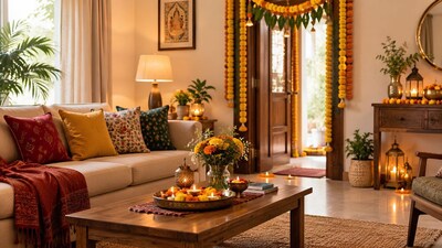 A festive living room. Photo: AI-generated.