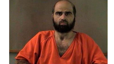 Nidal Hasan, charged with killing 13 people and wounding 31 in a November 2009 shooting spree at Fort Hood (Photo: Reuters)
