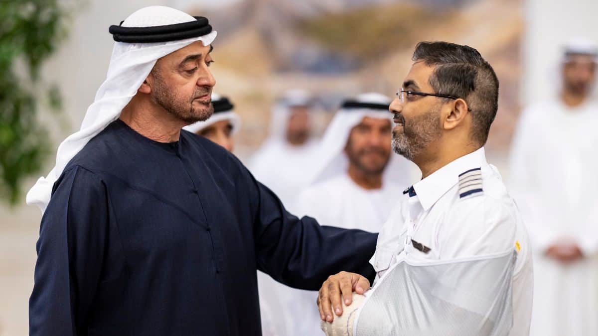Tuesday (October 27), the United Arab Emirates has honoured Captain Machchhar with the First Class Order of Zayed II, a high civil decoration in the UAE. Image courtesy: @Mohammad_ae/X