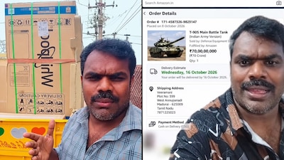 A Madurai influencer who shared his address for Diwali sweets was flooded with unwanted COD orders for TVs, fridges and other goods. Photo: Instagram.com/@veeramani_121