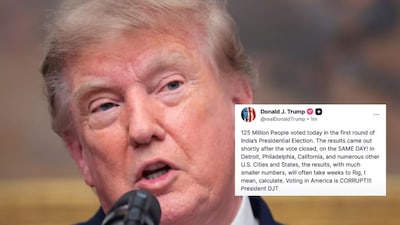 Trump mistook Brazil's presidential vote for an Indian election in a Truth Social post.