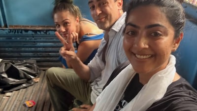 Bollywood actor Imran Khan smiles as he is detained by the Mumbai Police during the October 10 protests in the city, demanding the resignation of Chief Election Commissioner Gyanesh Kumar. Image Courtesy: @Zayn Khan/Instagram