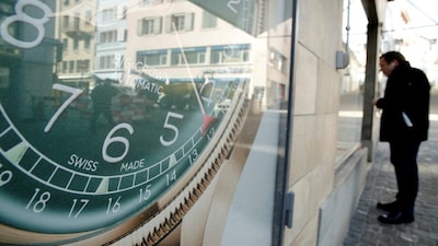 A store of Swiss watch manufacturer Oris in Zurich, Switzerland. The company operates an exclusive boutique in Chennai and plans to open more in India. File photo/Reuters