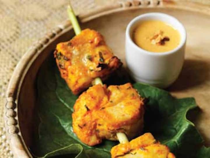 Chargrilled grouper with peanut sauce Chargrilled grouper with peanut sauce