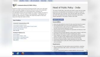 Facebook on the hunt for Indian policy wonks