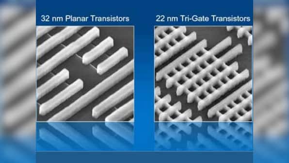 Intel shrinks its chips as transistors go 3D