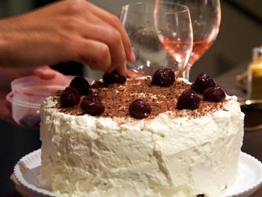 Life Scoops: Black Forest Cake - Chocolate Genoise cake with Cherry syrup  and Whipped cream frosting