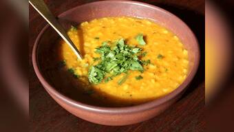 Dinner plans: Dal tadka with Shan masala and dill