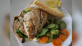 In your lunchbox: zesty chicken and zucchini sandwich