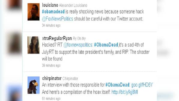 Fox News Tweets hacked, says Obama dead
