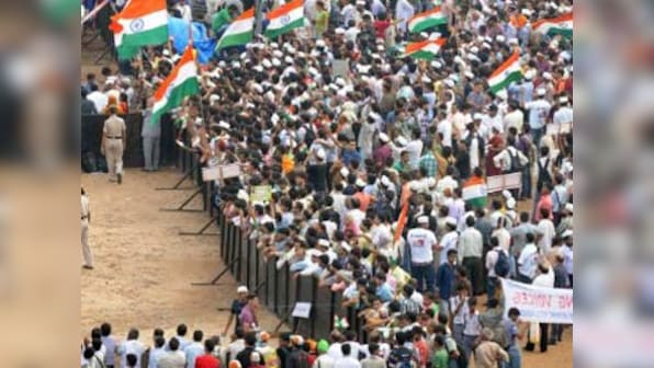 Scenes from Ramlila Maidan: Wake up Manmohan Singh