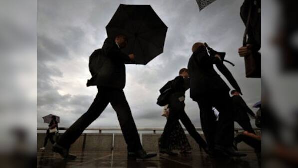 Sensex ends 370 pts lower on IIP, Greek debt woes; Re breaches 47 