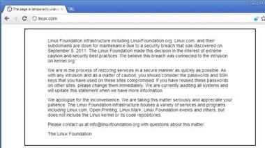 Security Breach Hits Linux Foundation Sites, Down For Maintenance