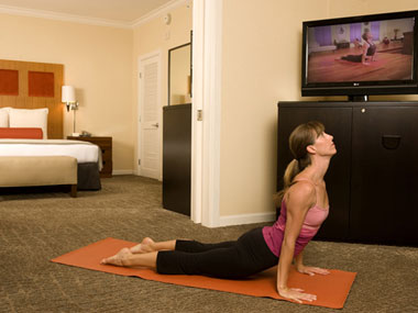 Room service? I'd like to order a treadmill. Room service? I'd like to order a treadmill.