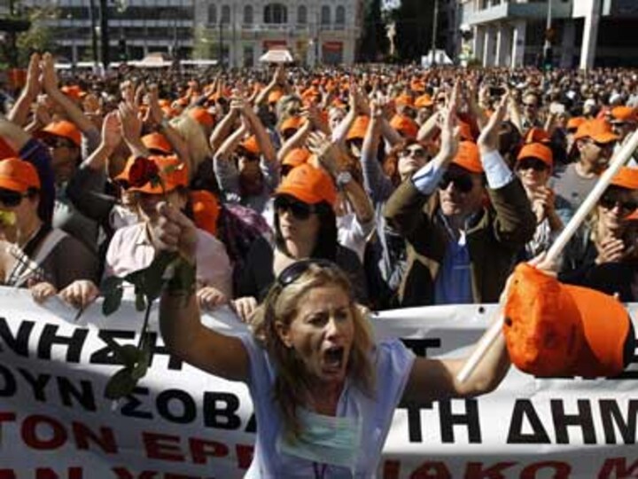 Greek protestors reach Parliament over repeated rounds of austerity measures