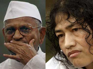 Hazare's campaign a lesson for Sharmila supporters Hazare's campaign a lesson for Sharmila supporters