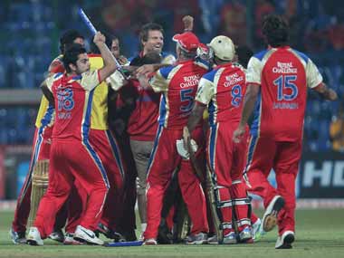 With last-ball six, RCB powers through to semi-final With last-ball six, RCB powers through to semi-final