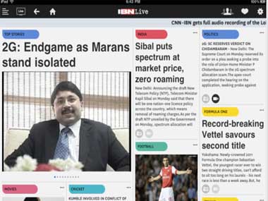 IBNLive iPad app: A lot of content to bite into IBNLive iPad app: A lot of content to bite into