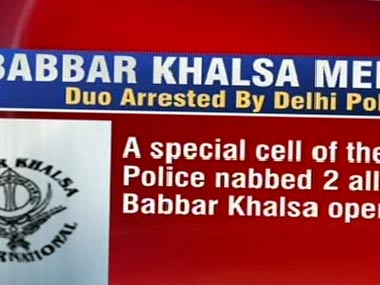 Delhi Police arrests 2 Babbar Khalsa terrorists Delhi Police arrests 2 Babbar Khalsa terrorists