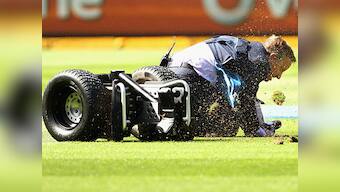 After Joe the cameraman, Healy takes Segway tumble