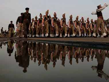 File photo of a republic day parade practice. PTI