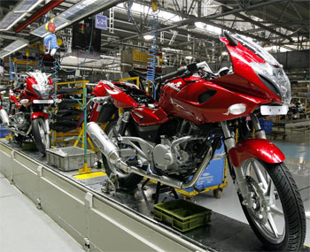 Bajaj Auto shares skid with sales drop - rural growth in doubt Bajaj Auto shares skid with sales drop - rural growth in doubt