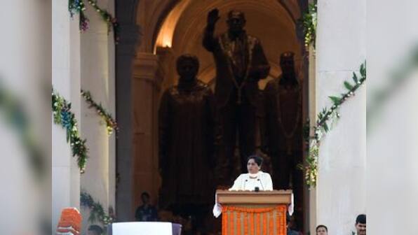 EC covers Mayawati's famous statues, elephants 