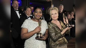 Giddy stars party the night away after Oscars 