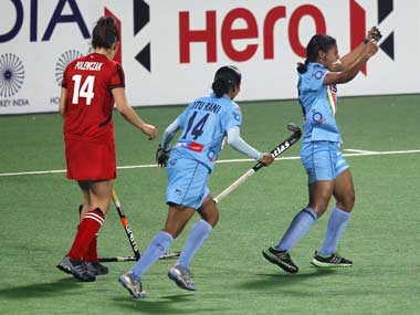 Women's hockey: India beat Poland 3-0 in Olympic qualifiers Women's hockey: India beat Poland 3-0 in Olympic qualifiers