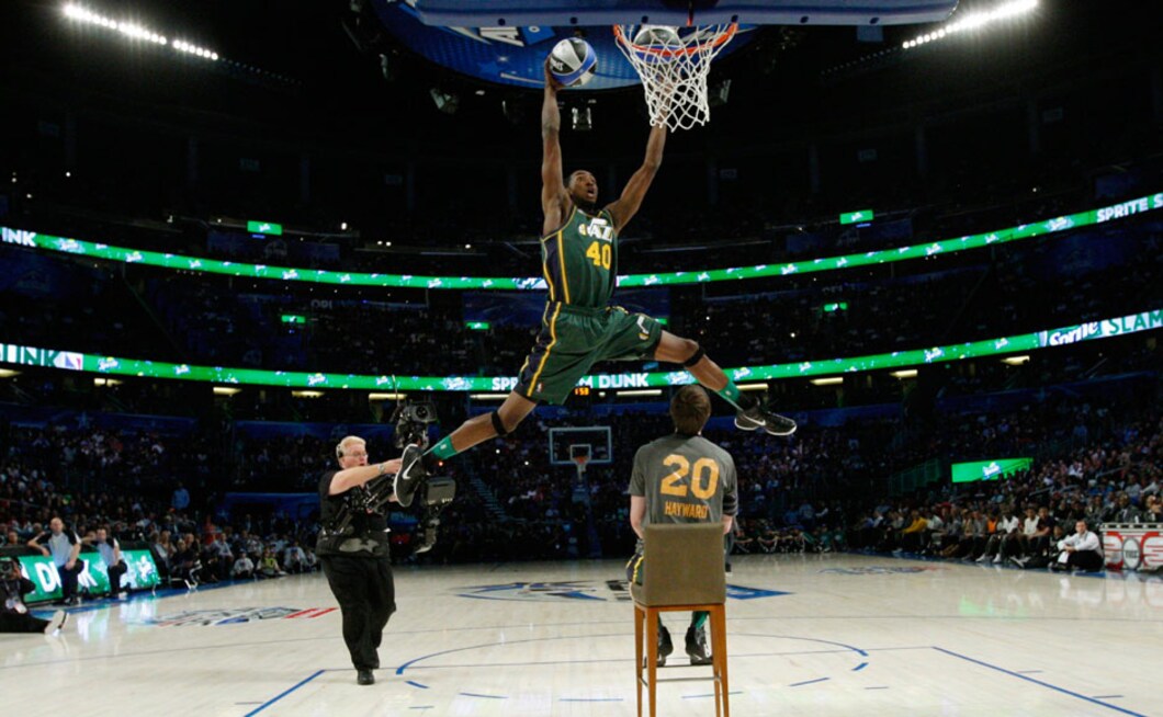 Images The slam dunk contest during the NBA AllStar weekend