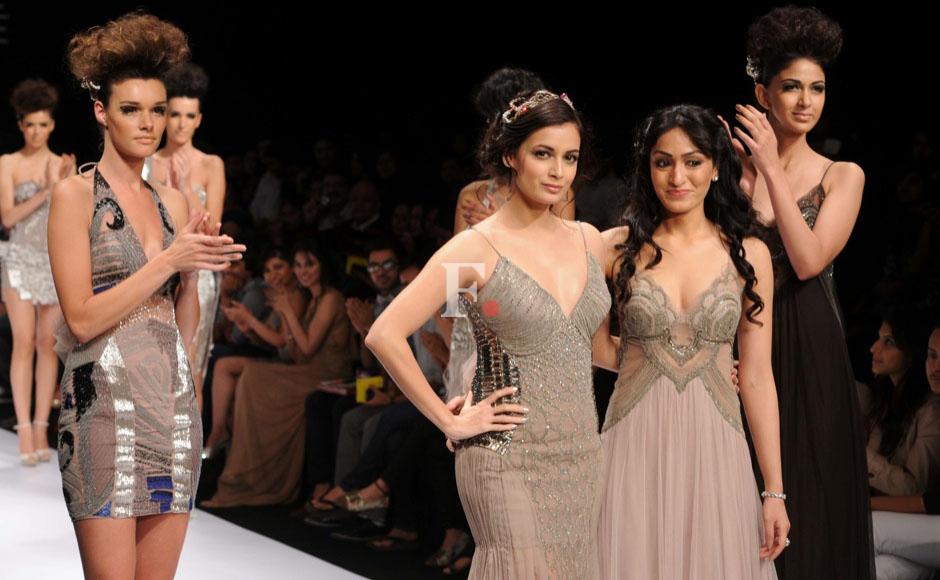 Diya Mirza walks the ramp for Kushali Kumar. Raju Shelar/Firstpost Diya Mirza walks the ramp for Kushali Kumar. Raju Shelar/Firstpost