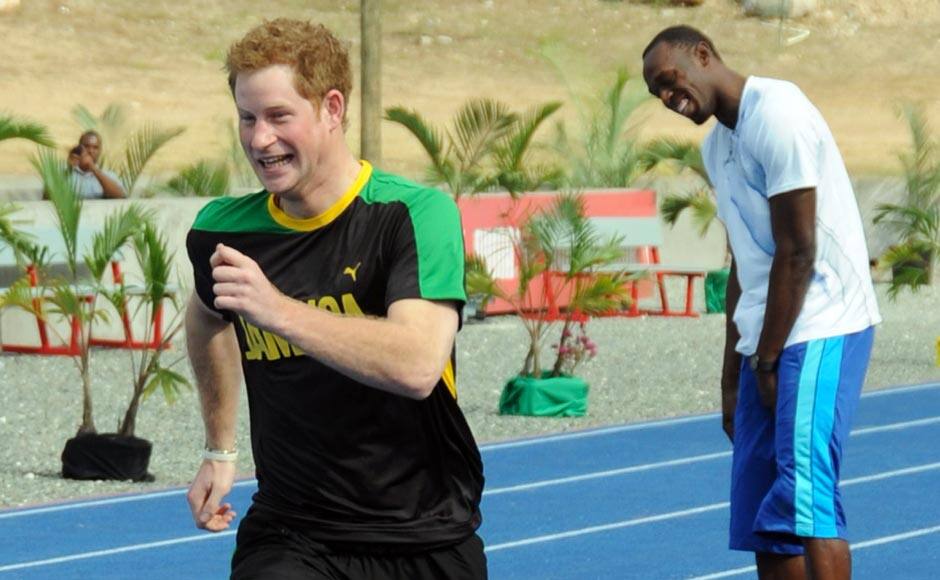 Images Prince Harry 'beats' Usain Bolt Photos News , Firstpost