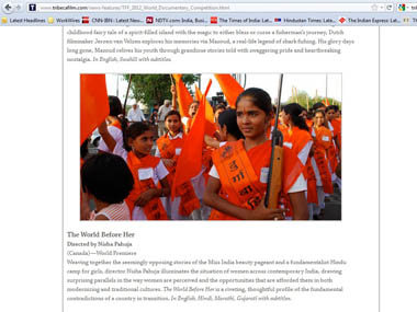 Beauty pagent vs fundamentalists: Film on Indian women to show at Tribeca Beauty pagent vs fundamentalists: Film on Indian women to show at Tribeca